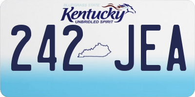 KY license plate 242JEA