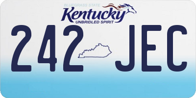 KY license plate 242JEC