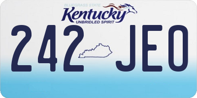 KY license plate 242JEO