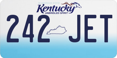 KY license plate 242JET