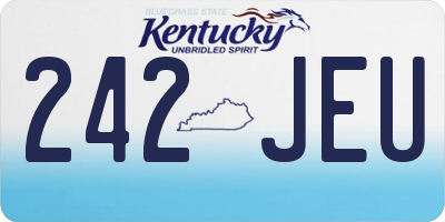 KY license plate 242JEU