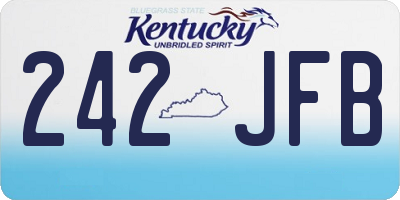 KY license plate 242JFB