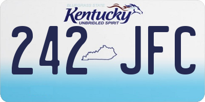 KY license plate 242JFC