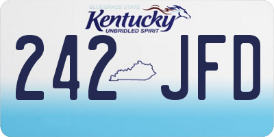 KY license plate 242JFD
