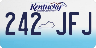KY license plate 242JFJ
