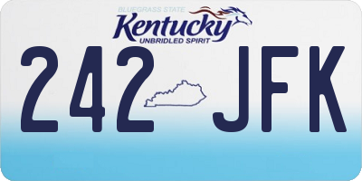 KY license plate 242JFK