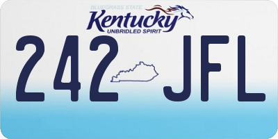 KY license plate 242JFL
