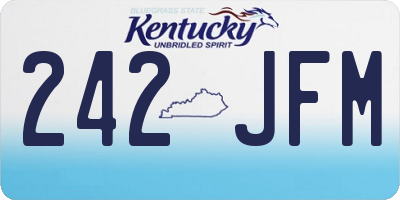 KY license plate 242JFM