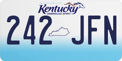KY license plate 242JFN