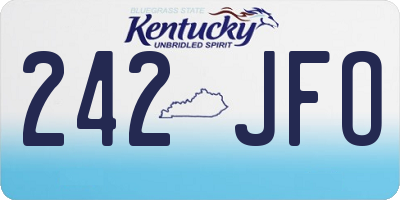 KY license plate 242JFO