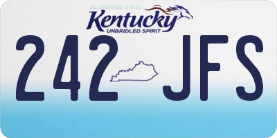 KY license plate 242JFS