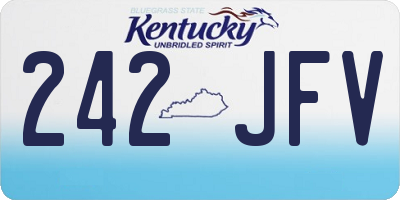 KY license plate 242JFV