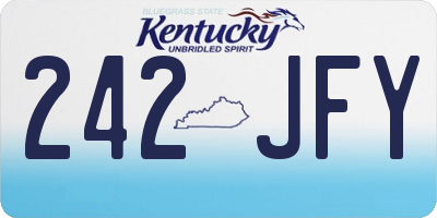 KY license plate 242JFY