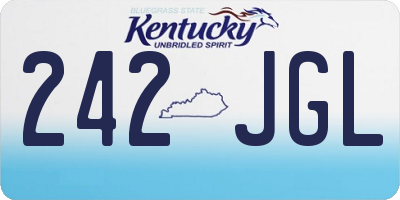 KY license plate 242JGL