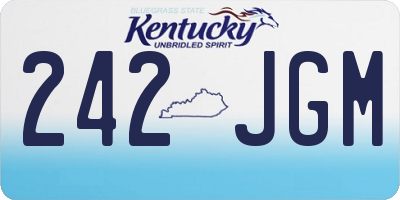 KY license plate 242JGM