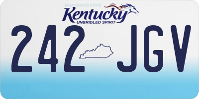 KY license plate 242JGV