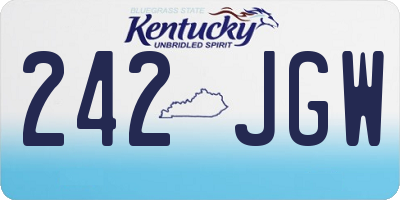 KY license plate 242JGW