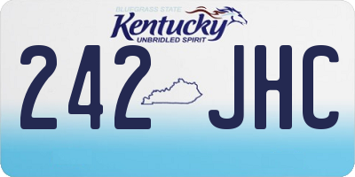 KY license plate 242JHC