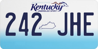 KY license plate 242JHE