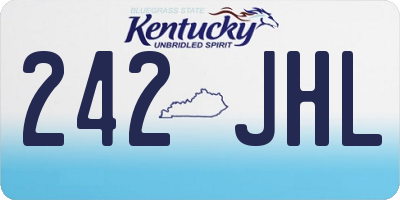KY license plate 242JHL