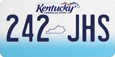 KY license plate 242JHS