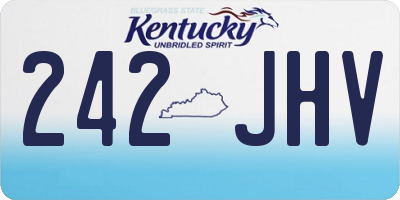 KY license plate 242JHV
