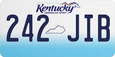 KY license plate 242JIB