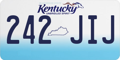 KY license plate 242JIJ