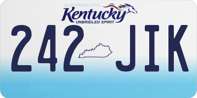 KY license plate 242JIK