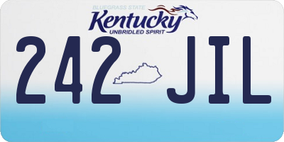 KY license plate 242JIL