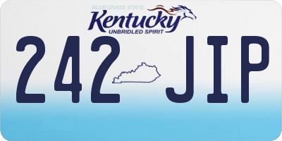 KY license plate 242JIP