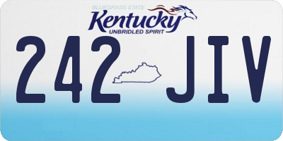KY license plate 242JIV