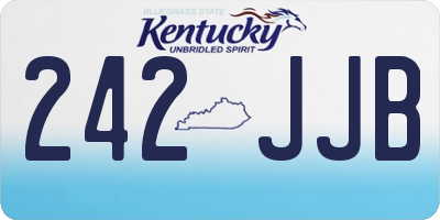 KY license plate 242JJB