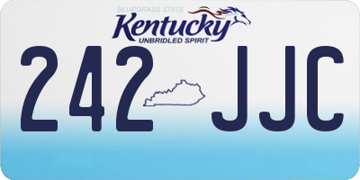 KY license plate 242JJC