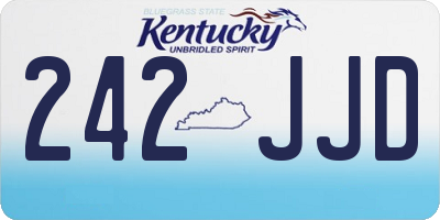 KY license plate 242JJD