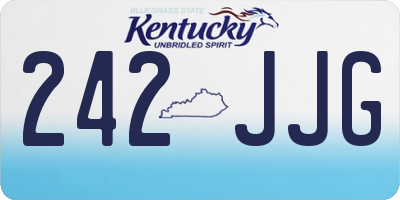 KY license plate 242JJG