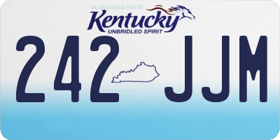 KY license plate 242JJM