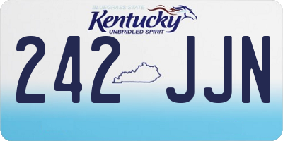 KY license plate 242JJN