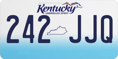 KY license plate 242JJQ