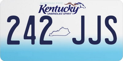KY license plate 242JJS