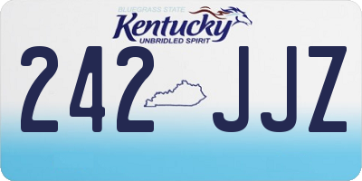 KY license plate 242JJZ