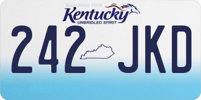 KY license plate 242JKD
