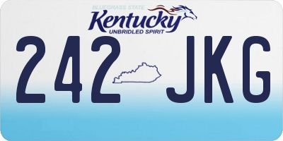 KY license plate 242JKG