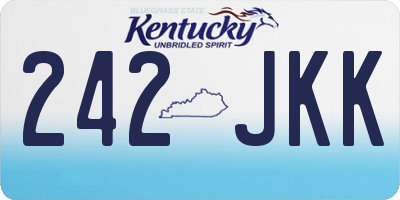 KY license plate 242JKK