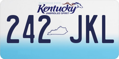 KY license plate 242JKL