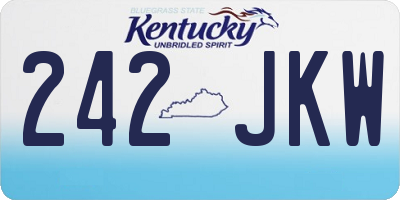KY license plate 242JKW