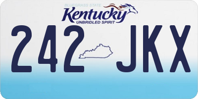 KY license plate 242JKX
