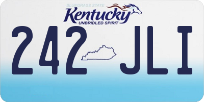 KY license plate 242JLI