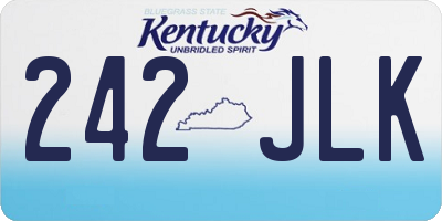 KY license plate 242JLK