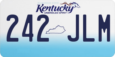 KY license plate 242JLM